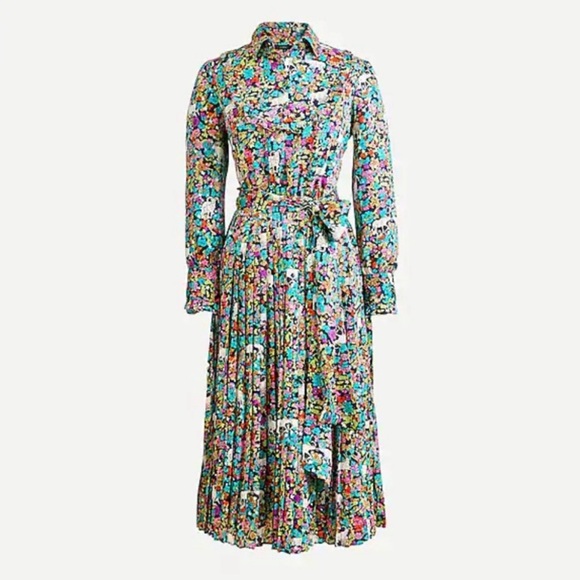 NWT Spring Summer Minimalist Retro J. Crew Animal Floral Print Dress - Picture 5 of 17